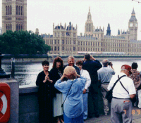 Members of the group in front of Parliament