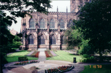 Chester Cathedral, and one of its gardens